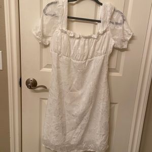 shein white floral dress